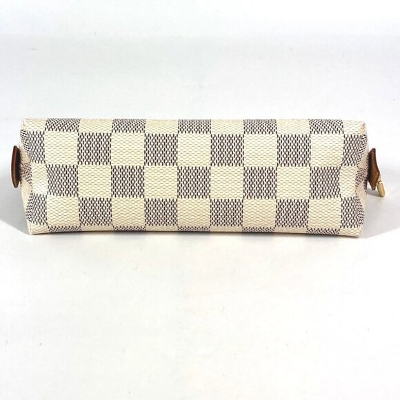 LOUIS VUITTON N60024 Damier Azur Pochette-Cosmetics Pouch Canvas White - Picture 6 of 15